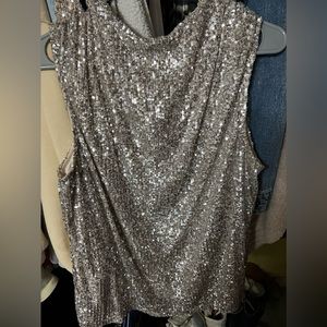 Sequins High Neck Shirt